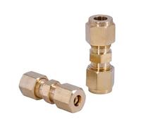 1/8 3/16 1/4 3/8 1/2 5/8 7/8 Inch 3 4 5 6 8 10 12 15 16 19 20 22 25-42mm Tube Compression Union Brass Pipe Fitting Connector Straight(5mm)