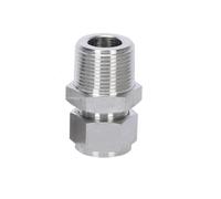 1/8" 3/8" 1/4" 1/2" to 3 4 6 8 10 12mm OD 304 Stainless Steel Double Card Sleeve Joint Thread Pipe Connector(12MM_3/8")