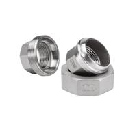 1/8-4" SS304/316 BSPT Socket Coupling Female | 1/8-4" SS Union Socket, Ideal For Oil/Gas/Water/Hydraulic Systems(BSPT SS304 F-F,1/2")