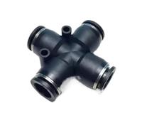 1/8" 5/32" 1/4" 5/16" 3/8" 1/2" 5/8" Inch OD Tube 2 3 4 Ways PU Elbow Tee Y Corss Push To Connect Pneumatic Air Fitting Valve(PZA,1l4 Inch)