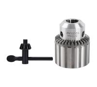 1/8"-5/8" (3-16mm) Key Type Drill Chuck, Stainless Steel Drill Chuck with Key, 1/2-20 UNF Mount for Electric Drill and Bench Drill, Tapered Precision Fit