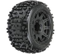 Pro-Line Badlands 1/8 3.8 inch MT Tyre Mounted 17mm Black Raid G-PRO1178-10
