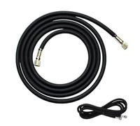 1/8 BSP Air Hose - 1.8m Tear | Resistant Airbrush Hose | PU Air Compressor with 1/8 BSP Connector Blue/Black | for Airbrush Artists, Hobbyists, Spray Users, Flexible Foldable Design for