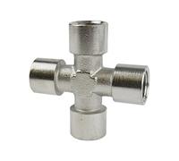 1/8" BSP Cross Fitting Female Thread Manifold Air/Hydraulic Fitting FT074