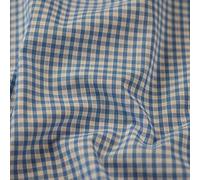 1/8" Checked Squares Polycotton Gingham Fabric Check Material Soft Dress Crafts Uniforms Table Cloth Bunting | 44" - 112 cm Wide (Sky Blue, Per Metre)