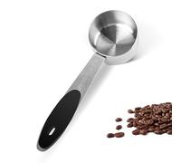 1/8 Cup Measuring Cup, Stainless Steel Measuring Scoops, Small Measuring Cup Measuring Scoop, Single Metal Coffee Scoop Measuring Cup with Black Silicone Handle(2 Tbsp/30 ml/30 cc/1 oz)