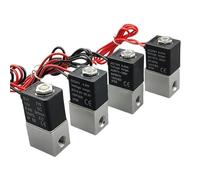 1/8" DC 12V 24V AC 110V 220V Fast Response Solenoid Valve 2-Way Normally Closed N/C Direct-acting Pneumatic Water Air Gas Valve(DC 12V)