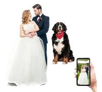 1-8 Ft Life Size Cardboard Cutout with Stand, Personalized Lifesize Picture Stand-Up Photo Props, Human Stand for Wedding Decoration, Anniversary Decoration, Party Decoration (6Ft (180cm))