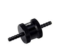 1/8 Inch 4mm Non Return One-Way Fuel Check Valve Aluminum Alloy Petrol Diesel Useful(Nero)