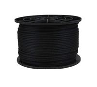 1/8 inch Black Dacron Polyester Cord - 500 foot spool | Solid Braid - Industrial Grade - High UV and Abrasion Resistance - Low Stretch