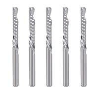 1/8 Inch Down Cut Single Flute (O Flute) Spiral End Mill CNC Router Bits ,with 1/8 Inch Cutting Dia,0.87 Inch Cutting Length for Acrylic PVC MDF Wood Pack of 5 (3.175*3.175*22mm)