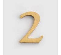 1.8 Inch Self Adhesive House Numbers Sticker Modern Brass Door Number 4.5cm Golden Mailbox Address Letters Sign, for Outside Apartment Wall Decor Yard Garden Room Cafe Street Home Office(2)