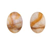 1.8 Inch Thumb Worry Stones for Anxiety, Crystals and Healing Stones for Relief Meditation Yoga Spiritual Reiki Positvity, Palm Polished Stones Pocket Gemstone. (Citrine)