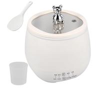 1.8-Liter Mini Rice Cooker Non Stick Electric Cooker is Equipped With Measuring Cup for Overheating and Drying Protection Design. Multifunctional Rice Cooker for Hot Pot, Soup and Porridge (white)