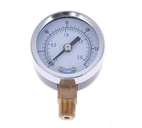 1/8 NPT Analog Fuel Low Pressure Gauge Inline Fluid Filled 0-30 PSI 2 Bar Carb