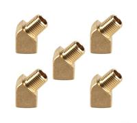 1/8 NPT Brass Street Elbow 45 Degree Male Female Thread Pipe Fitting 1200 PSI Working Pressure Copper Connector For High Pressure Use Up To 1200 PSI In Plumbing Systems