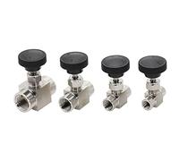 1/8 Quot; 1/4 3/8 1/2 BSP Equal Female Thread SS 304 Stainless Steel Flow Control Shut Off Needle Valve 1Pcs(0.5 Inch)