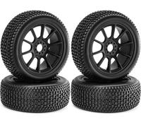 1/8 Scale Blockade Off-Road Buggy Tire 17mm Hex RC Wheels & Tyre with Foam Inserts RC Tire Compatible with ARRMA Typhon 3S/6S HongNor FS Racing HSP Hyper KYOSHO MP10（4 PCS）