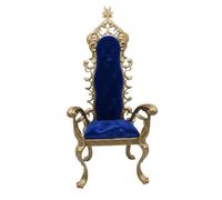 1:8 Scale Miniature Throne Chair,Velvet Dollhouse Furniture with Scrollwork