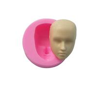 1/8 Silicone Human Head Face Silicone Mould Fondant Face Moulds Model Doll Head Mold Making Chocolate Cake Clay Resin Candle Soap Molds