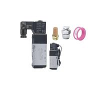 1/8" Solenoid Valve 4V110-06 Single Coil Pilot-Operated Electric 2 Position 5 Way Junction Box or Outlet Wire(Outlet Wire AC220V)