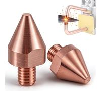 1/8" Spot Welding Tips for Spot Welders, M8-1.25 Metric Thread, 2 Pcs | Fits M8-1.25 Threaded Arms, 1/8" Tip Face, Spot Welder Electrodes, Solid Brass, Restores Consistent Welds, Easy Tip Swap