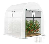 1.8 X 1.8 X 2M Polytunnel Greenhouse With Doors Mesh Windows