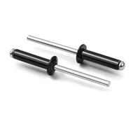 1/8" x 5/16" Aluminum Blind Rivets Black, 3.2mm x 8mm Pop Rivet, Aluminum Grip Steel Mandrel, 100 PCS