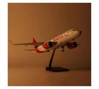 1 80 For Columbia A320 Resin Large Airplane Modelwith LED Light For Display Collections Or Desk Decor Hobby Playgame Kit(Style with light2)
