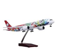 1 80 Scale Die-cast Model For Sichuan Airlines Airbus A350 Panda Resin Aircraft With Lights And Wheels Miniatures Set(No light)