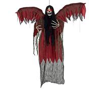 1.82m Winged Reaper Light Up Sounds Hanging Decoration Skeleton Halloween Prop