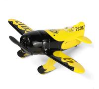 1/83 Gee Bee Competition Aircraft Yellow Super Bumblebee Toy Alloy Model with Plastic for Maisto 7cm Miniature Plane for Kids and Collectors (Aviation Gift)