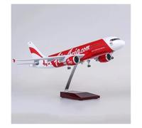 1:85 For 47cm Airbus A320 Airasia Airplane Model Collector's Showcase Gift Enthusiasts(With light)