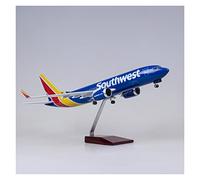 1 85 For 737-700 B737-700 Aircraft Southwest Airlines Lights And Wheels Plastic Resin Plane Model Toy Playkits(A)