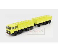Brekina 58532 Fiat 691 Millepiedi Truck with Trailer Yellow - 1:87