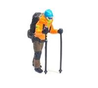 1:87 Climbing People Figurines Mountaineering People Figures Miniature People Model Realistic Miniature Hand Painted Explorer Figurines for DIY Projects Diorama Layout Decoration (Orange-1:87)