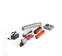 1/87 HO Scale 0-4-0 Old Time Steam Locomotive Train Set, Train Model Railway With Metal Tracks, Speed Controller, Rail Cars & Railroad Layout Kit For Adults Hobbyists