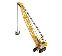 1:87 Ho Scale Tower Cable Crane All-Alloy Tower Cable Excavator Simulated Train Railway Model Scene Decoration Trains Accessories Vehicle Toy Models, Tower Cable Excavator (Yellow)