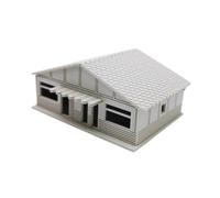 1:87 Japanese Building Model Kits Residential Modern House Landscape Railway Layout Model for Model Railway Diorama Accessory, 12cmx9.1cmx5.5cm