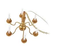 1:87 Miniature Ceiling Lamp Candle Ceiling Lamp for DIY Miniatures DIY Scene Golden 14.5cmx6cm 14.5x6cm