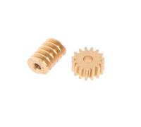 1:87 Modulus 0.2 15T Micro Brass Turbine Worm Static Change Gear Hole Dia 0.8mm/1mm Reduction Pinion Shaft Connector