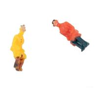 1:87 Scale Seated Model People Figures for Train Layouts, Dioramas & Garden Scenes - 100-Piece Plastic Lawn Ornament Set for HO Scale Wagons, Bu(100pcs)