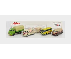 1:87 SCHUCO Volkswagen Set 4X Publicitaire T1 Minibus Knorr Van Maggi 452655400
