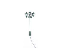 1:87 Street Lamps Vintage Style 3V/12V Train 3 Head Night-light Miniature Sand Table Light Bulb Courtyard Green/White light