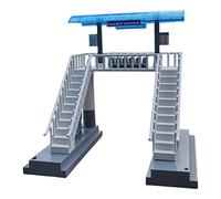 1/87 Train Station Station Diorama Scenery Railroad Train Track Decor, Type D