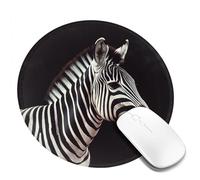 1 8inch Round Mouse Pad Animal Zebra Mouse Mat with Non-Slip Rubber Base Custom Computer Mouse Pads for Wireless Mouses Laptop Office Desk Accessories Gaming Mousepad