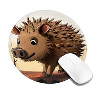 1 8inch Round Mouse Pad Wild Boar Animation Mouse Mat with Non-Slip Rubber Base Custom Computer Mouse Pads for Wireless Mouses Laptop Office Desk Accessories Gaming Mousepad