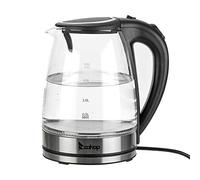 1.8L Electric Glass Kettle, 2000W Electric Hot Water Boiler with Blue LED for Home Camping, UK Plug
