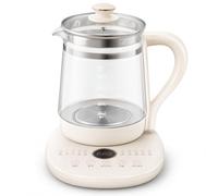 1.8L Glass Electric Kettle Tea Maker 800W 24H Timer | 304 Stainless Steel Heating Base Low Noise Hot Water Pot Home Office