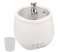 1.8L Mini Electric Rice Cooker with Glass Lid,Non-Stick with Keep Warm Function & Measuring Cup Overheating Protection Design Multifunctional Rice Cooker for Hot Pot Soup and Porridge (White)